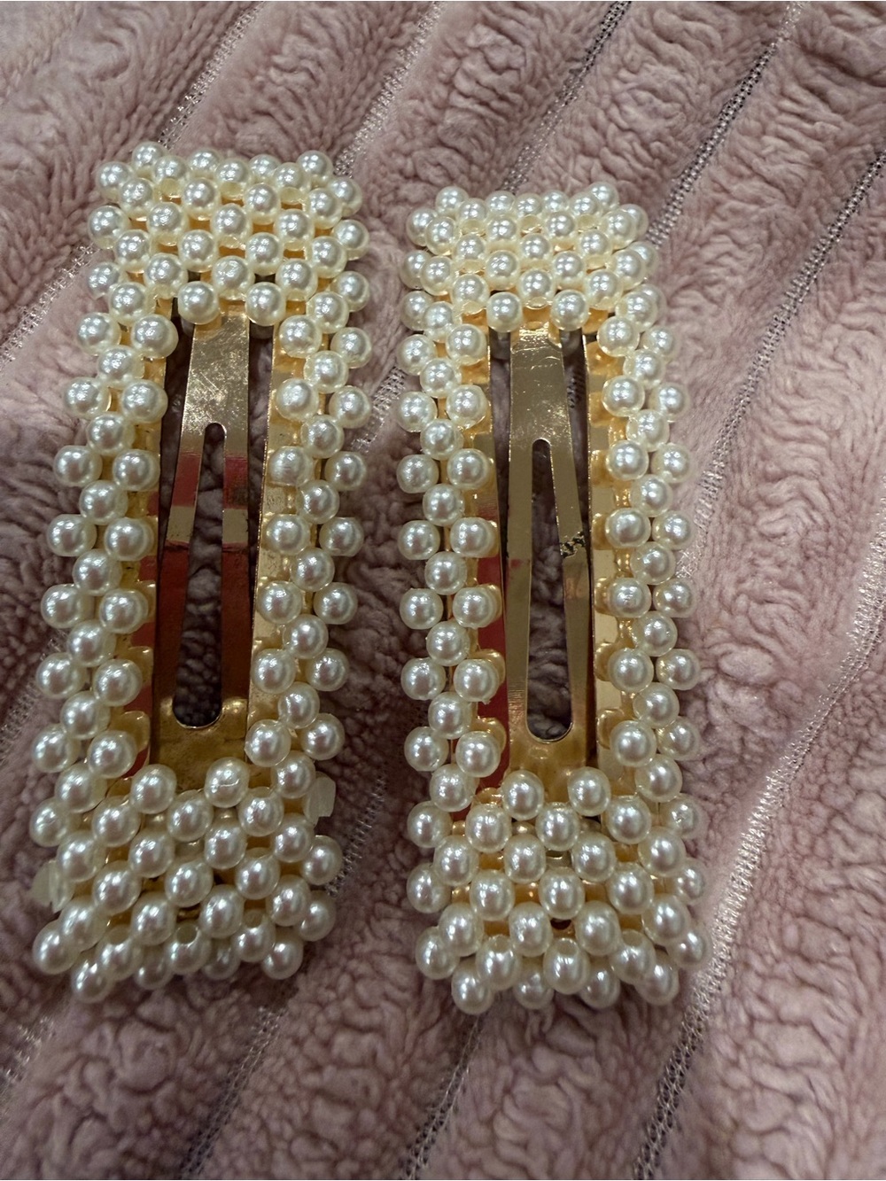 Kohl's Gold Pearl Cluster Hair Clips - Cream Pearls (Set of 2)